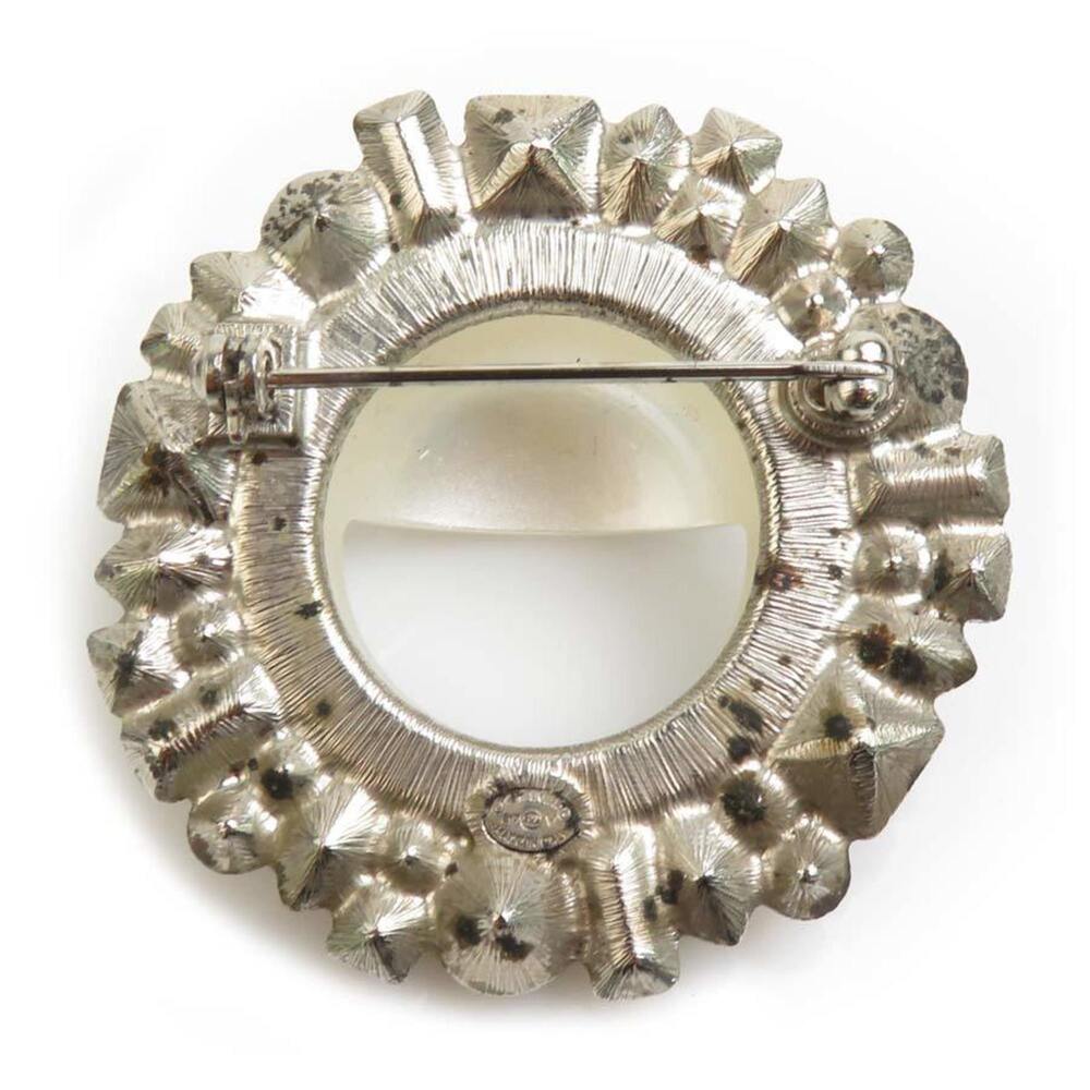 CHANEL Authentic Black Logo Brooch - Picture 6 of 8